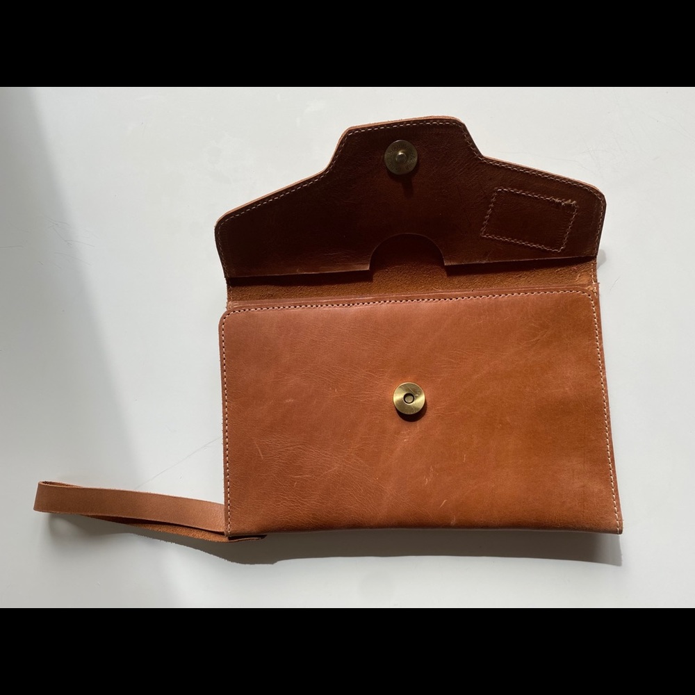 Leather clutch bag - handmade - Picture 2 of 7